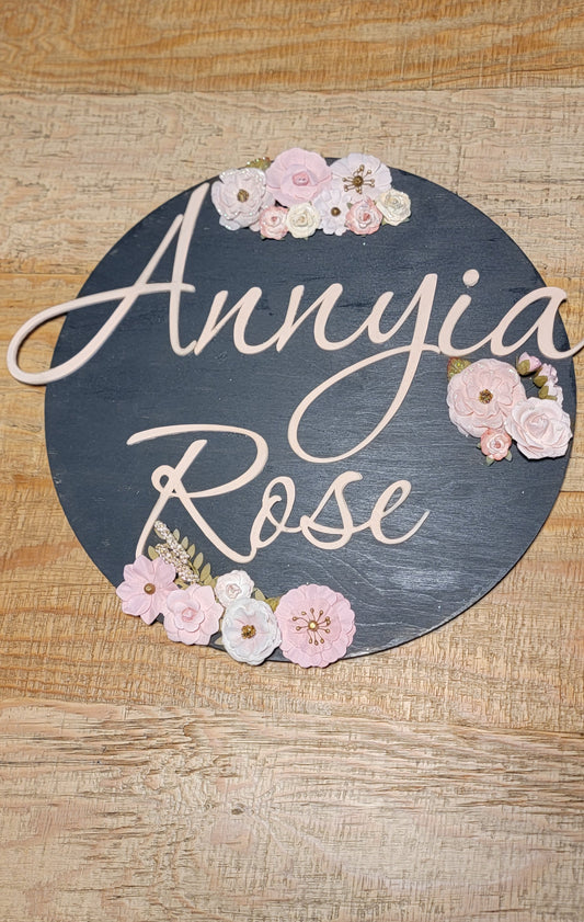 Nursery Baby Name Sign