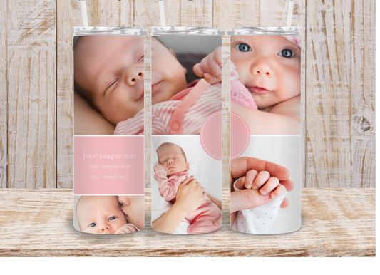 20oz Personalized Tumbler | Baby Collage