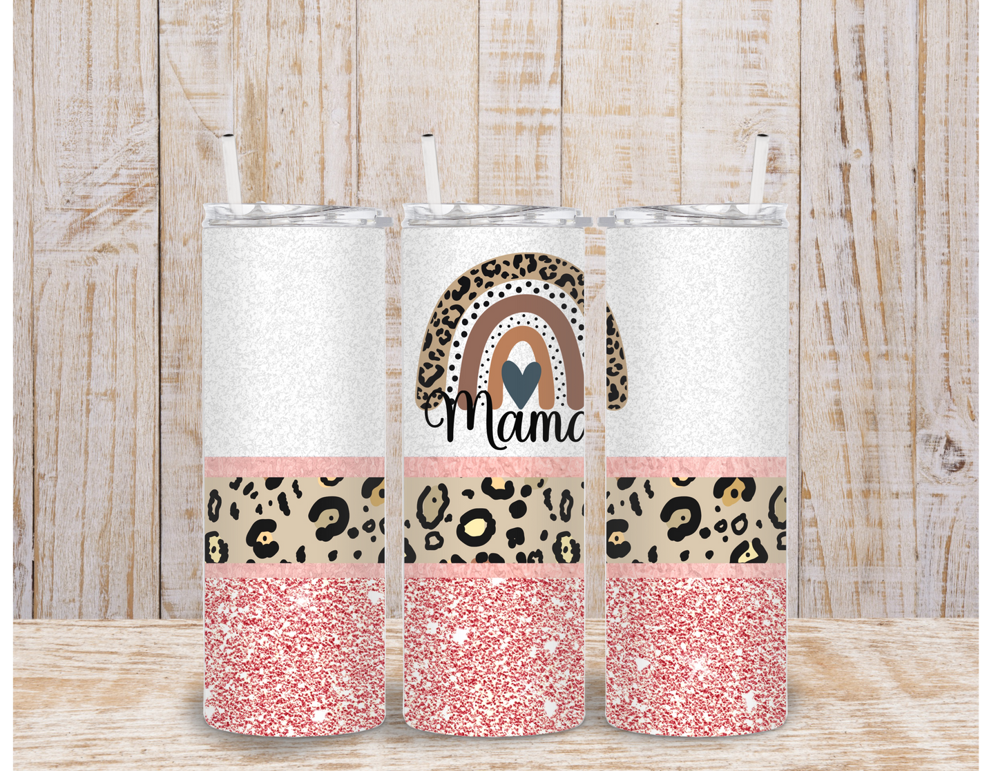 20oz Tumbler | Mama Coral Rainbow