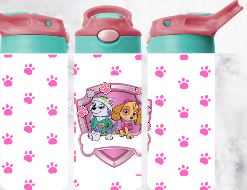 12oz Kids Water Bottle | Personalized Puppy Patrol