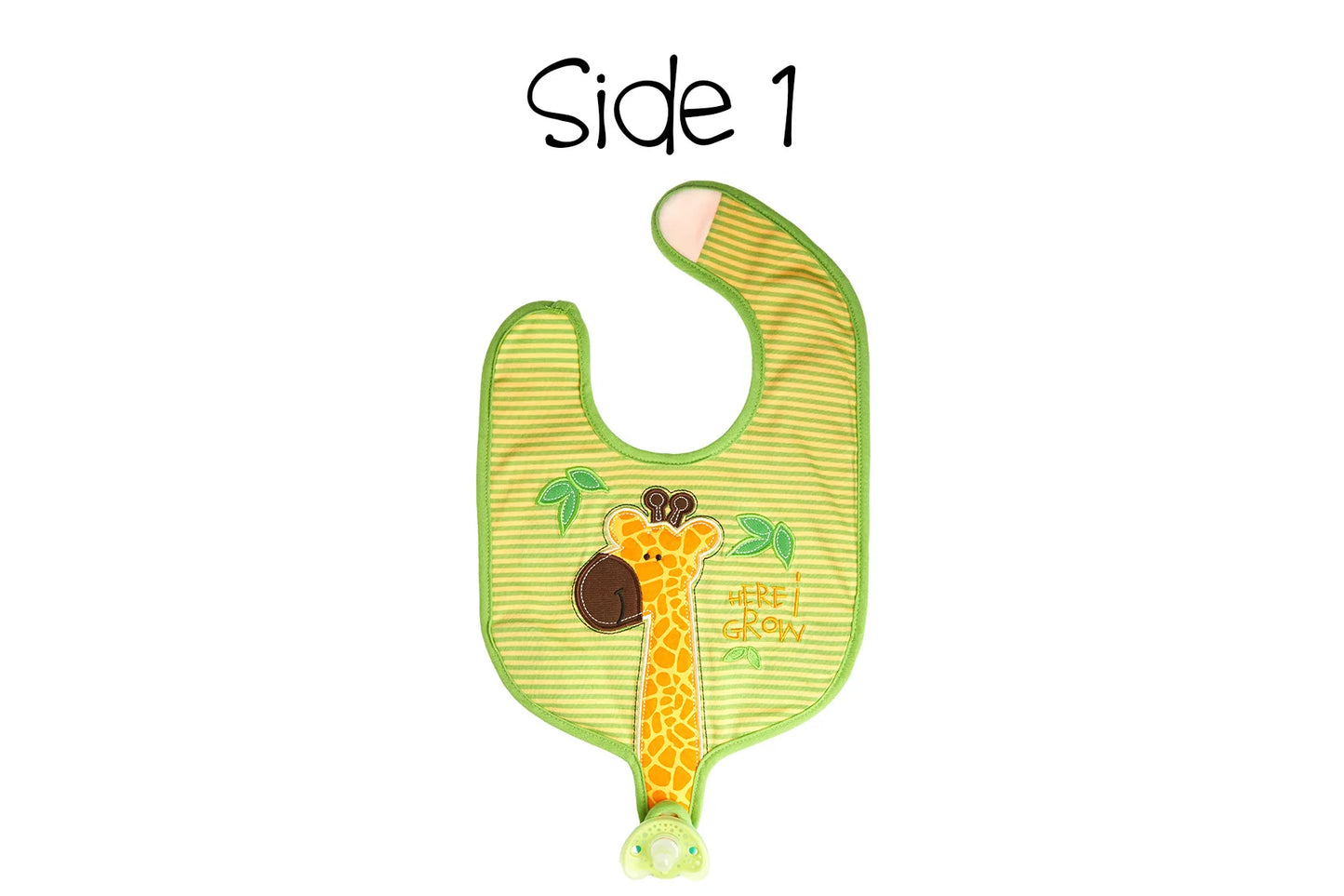 Reversible Soother Bibs - Giraffe/Zebra