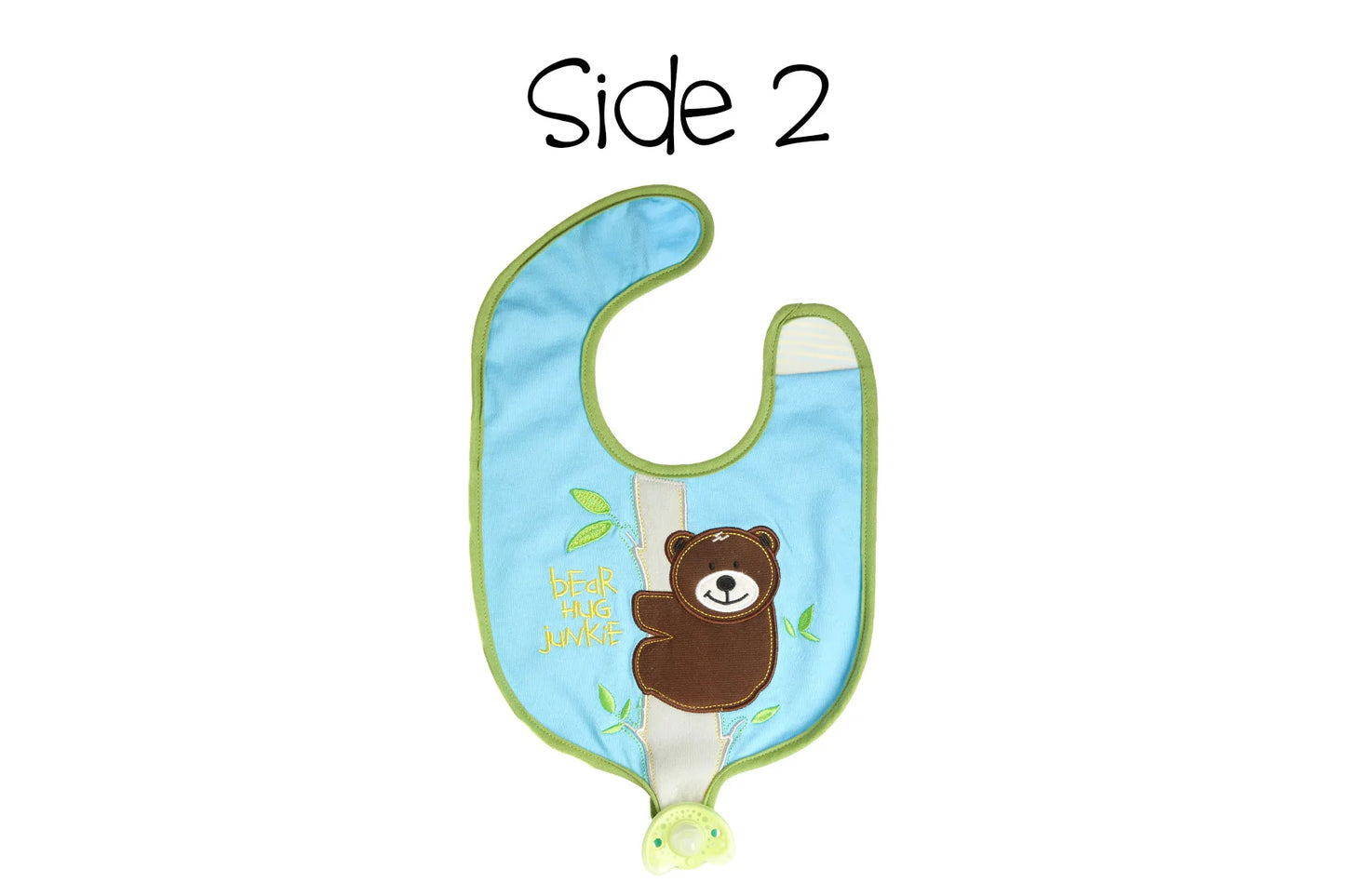 Reversible Soother Bibs - Frog/Bear