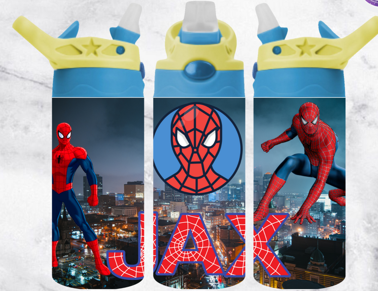 12oz Kids Water Bottle | Personalized Spiderguy