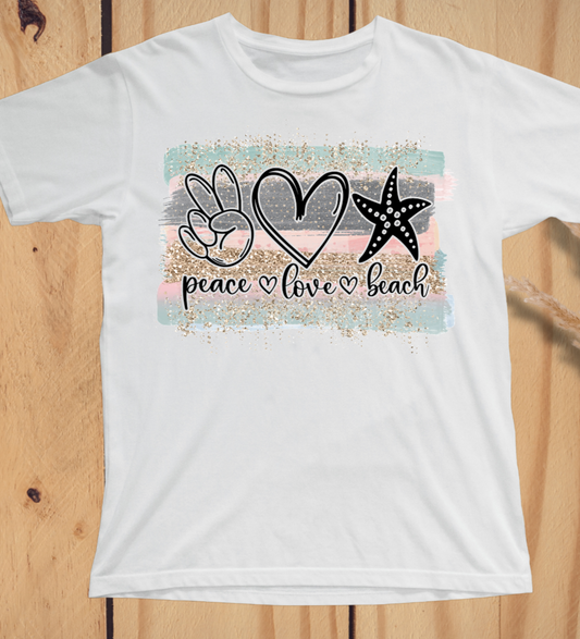 Peace, Love, Beach Tumbler & Tee