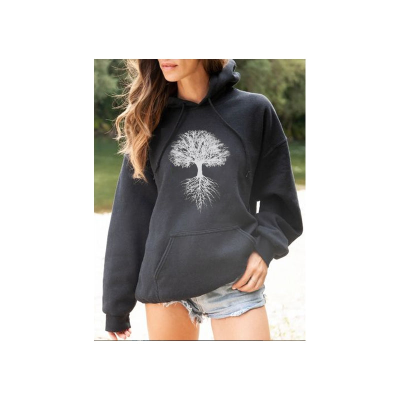 Tree Printed Women's Hoodie