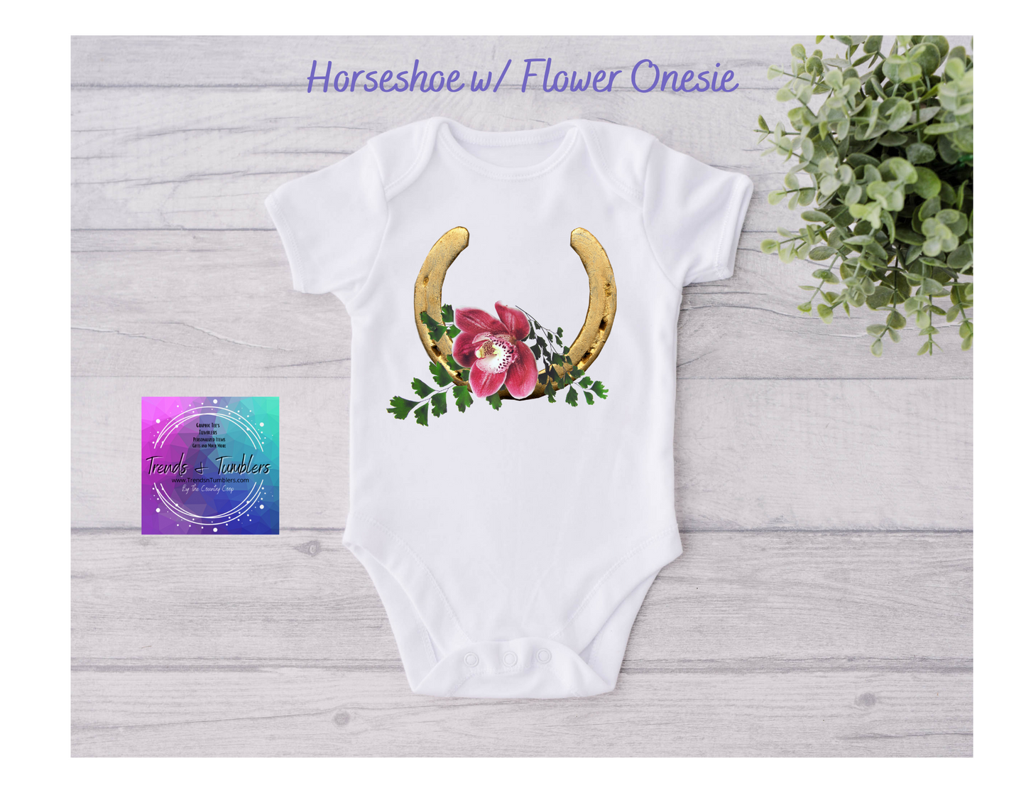 Horseshoe Flower Onesie