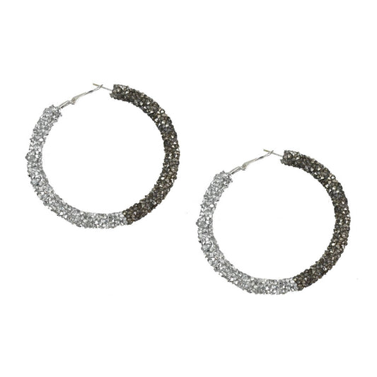 2.5" Ragan Two Toned Hoop Earrings