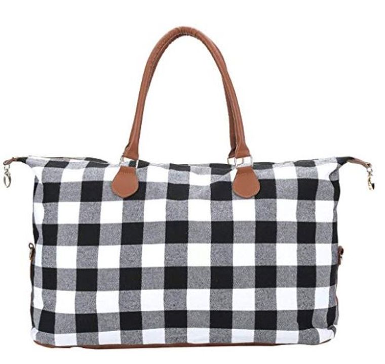 Buffalo Plaid Weekender Bag