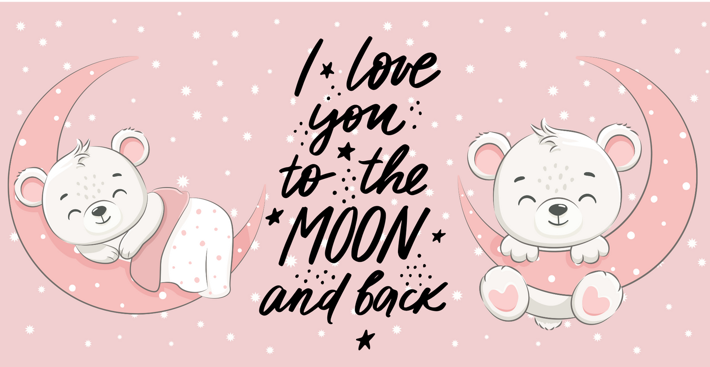 12oz Sippy Cup | Love You to the Moon Pink