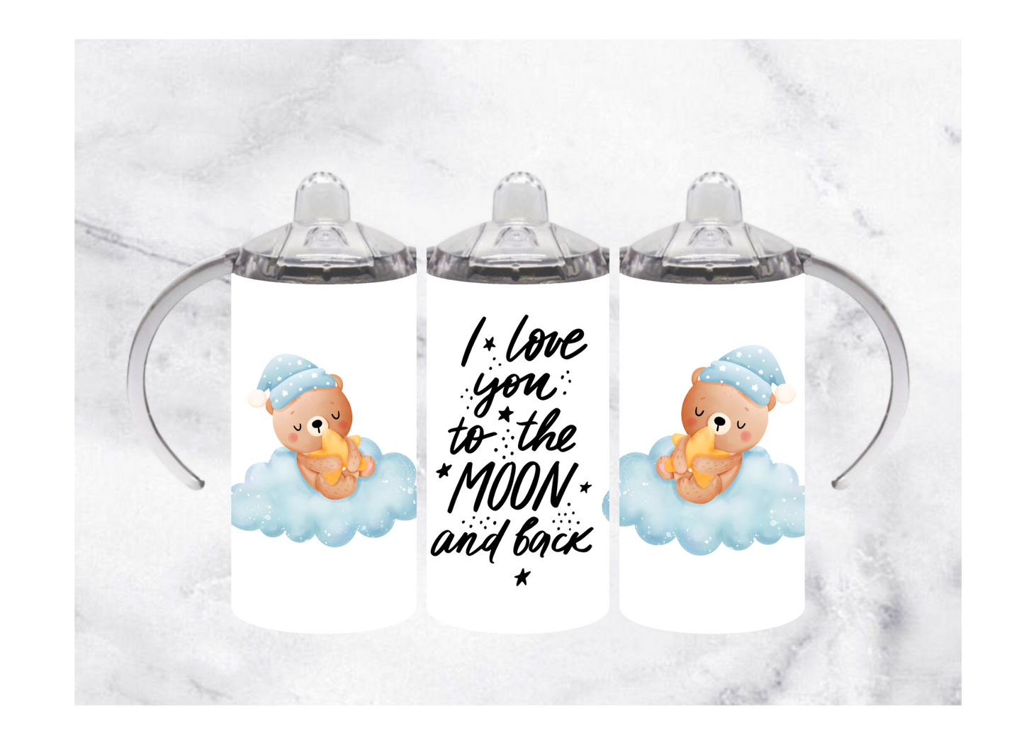 12oz Sippy Cup | Love You to the Moon Blue