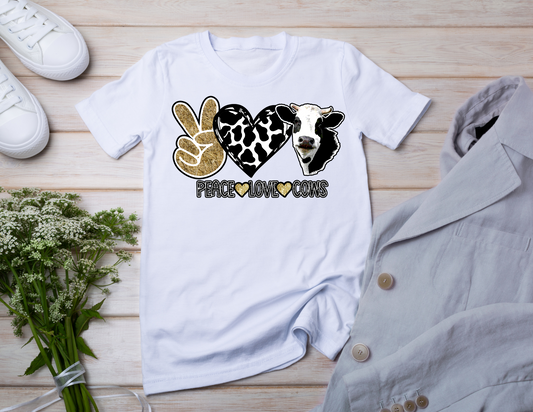 Peace, Love, Cows Tee