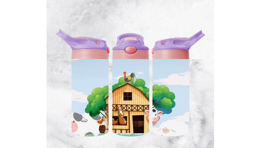 12oz Kids Water Bottle | Farm Animals